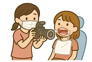 口腔内と顔貎写真の撮影